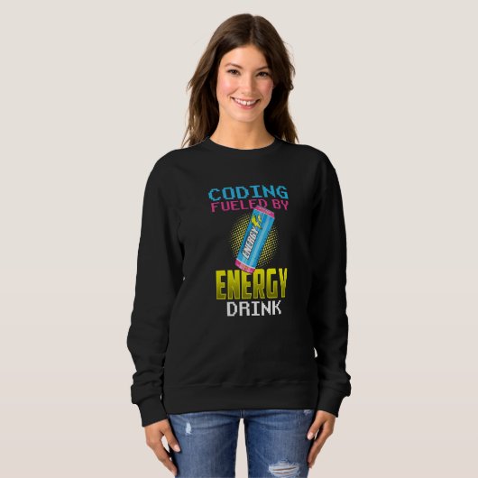 Codierung durch Energy Drinks Code Programm Sweatshirt (Vorne ganz)