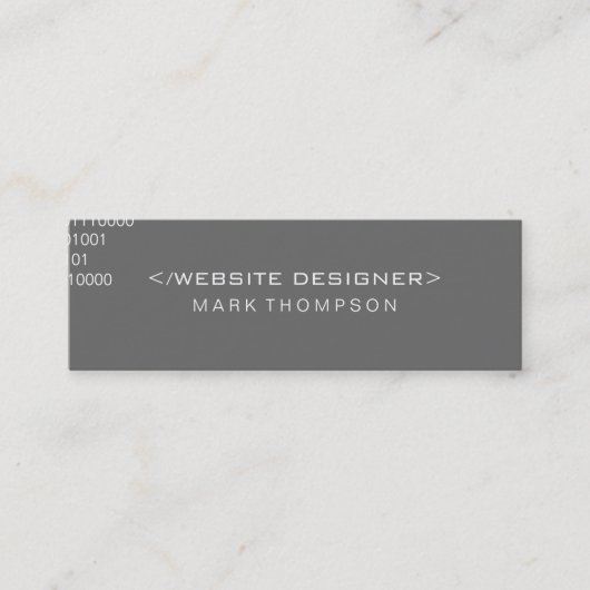 Codierung Mini Visitenkarte (Vorderseite)