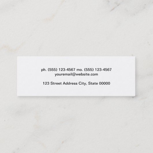 Codierung Mini Visitenkarte (Rückseite)