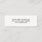 Codierung Mini Visitenkarte (Rückseite)