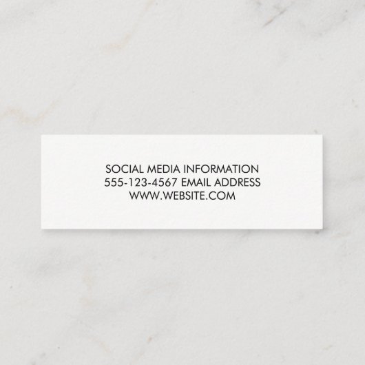 Codierung Mini Visitenkarte (Rückseite)