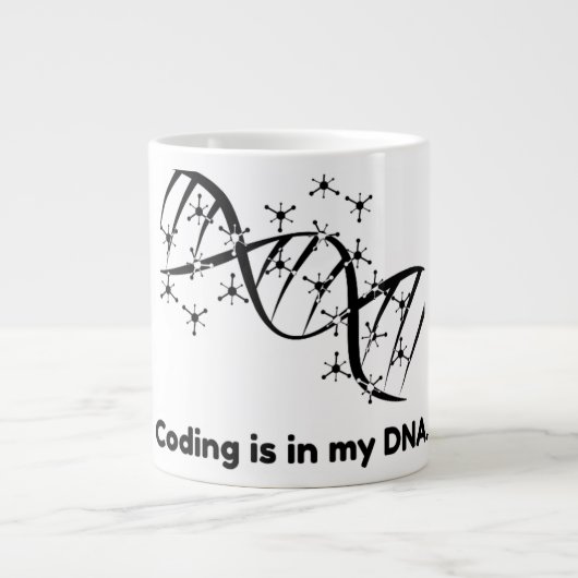 Codierung steckt in meiner DNA Programmierer Wisse Jumbo-Tasse (Vorderseite)