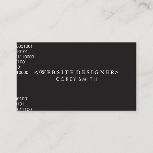 Codierung Visitenkarte (Vorderseite)