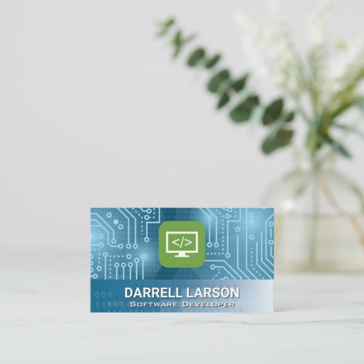 Codierungssymbol | Schalttafel | Binärkode Visitenkarte (Stehend Vorderseite)