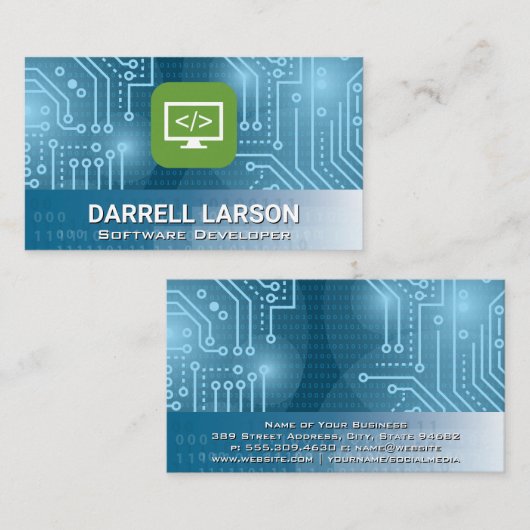 Codierungssymbol | Schalttafel | Binärkode Visitenkarte (Vorne/Hinten)