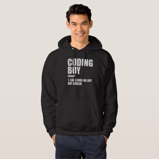 Coding Boy Definition Noun Software Developer Prog Hoodie (Vorne ganz)