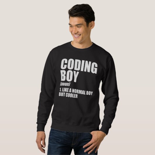 Coding Boy Definition Noun Software Developer Prog Sweatshirt (Vorne ganz)