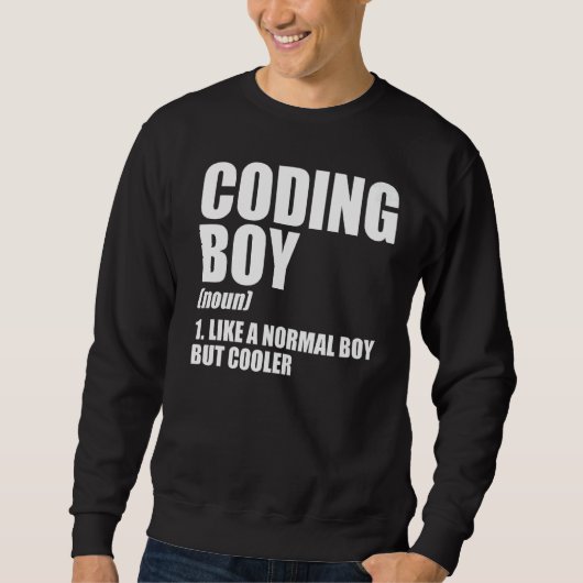 Coding Boy Definition Noun Software Developer Prog Sweatshirt (Vorderseite)