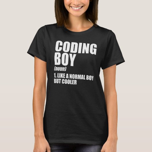 Coding Boy Definition Noun Software Developer Prog T-Shirt (Vorderseite)