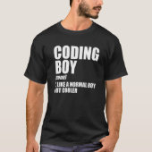 Coding Boy Definition Noun Software Developer Prog T-Shirt (Vorderseite)