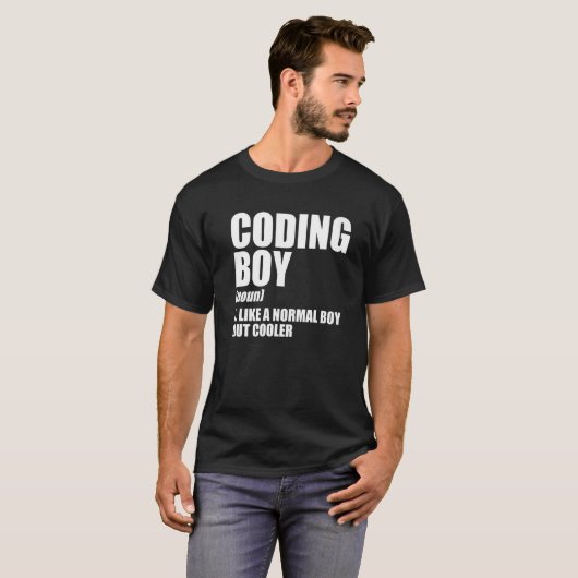 Coding Boy Definition Noun Software Developer Prog T-Shirt (Vorne ganz)
