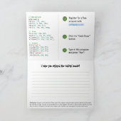 Coding Card for Kids (JavaScript innen) Dankeskarte (Innenseite)