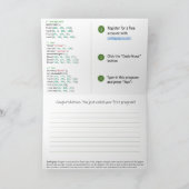 Coding Card for Kids (JavaScript innen) Karte (Innenseite)