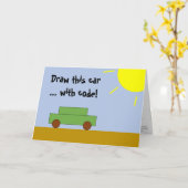 Coding Card for Kids (JavaScript innen) Karte (Gelbe Blume)