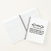 Coding Coder Developer Programmer Coding Notizblock (Innenseite)