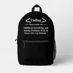 Coding Coder Entwickler Programmierer Coding Bedruckter Rucksack