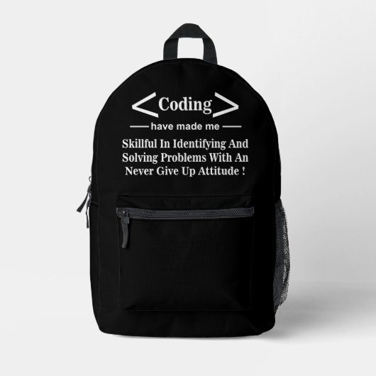Coding Coder Entwickler Programmierer Coding Bedruckter Rucksack (Vorderseite)
