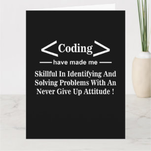 Coding Coder Programmierer Coding Gruß Karte