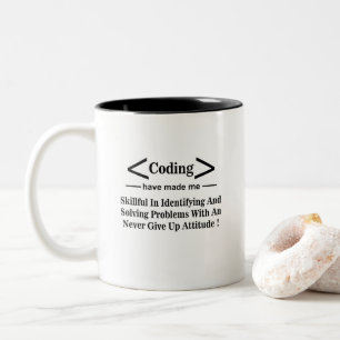 Coding Coder Programmierer Coding Zweifarbige Tasse