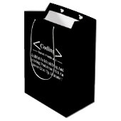 Coding Coder Programmierer Entwickler Coding Mittlere Geschenktüte (Rückseite Schrägansicht)
