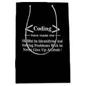 Coding Coder Programmierer-Programmierung Mittlere Geschenktüte (Vorderseite)