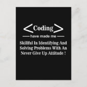 Coding Coder Programmierer-Programmierung Postkarte (Vorderseite)