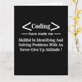 Coding-Coder-Programmierercoding-Gruß Karte (Gelbe Blume)