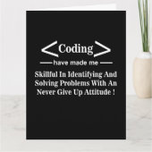 Coding-Coder-Programmierercoding-Gruß Karte (Vorderseite)