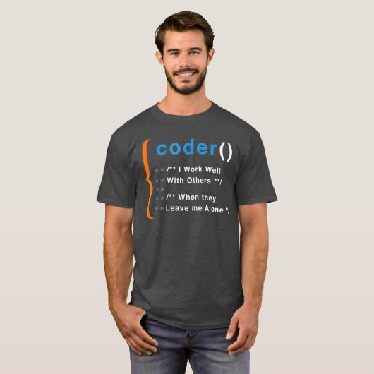 Coding Computer Programmierung Geschenk T-Shirt (Vorne ganz)