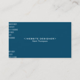 Coding Deep Blue Background Visitenkarte