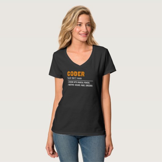 Coding Definition Coder Developer App Code T-Shirt (Vorderseite Vollansicht)