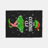 Coding Elf Christmas Family Girls Women Elf Squad  Fleecedecke (Vorderseite (Horizontal))