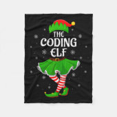 Coding Elf Christmas Family Girls Women Elf Squad  Fleecedecke (Vorderseite)