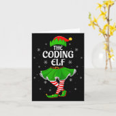 Coding Elf Christmas Family Girls Women Elf Squad  Karte (Gelbe Blume)
