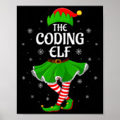Coding Elf Christmas Family Girls Women Elf Squad  Poster (Vorne)