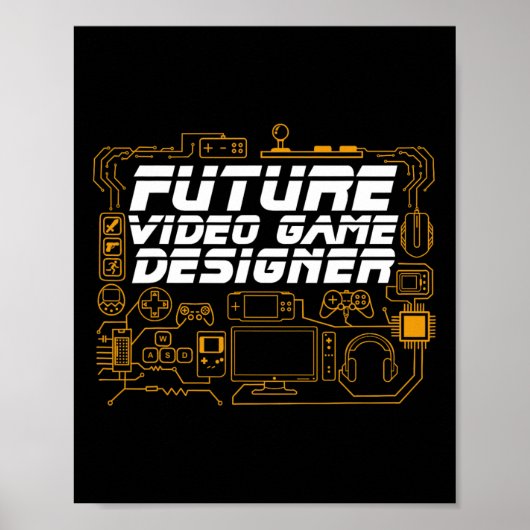 Coding Gamer von Future Video Game Designer Poster (Vorne)