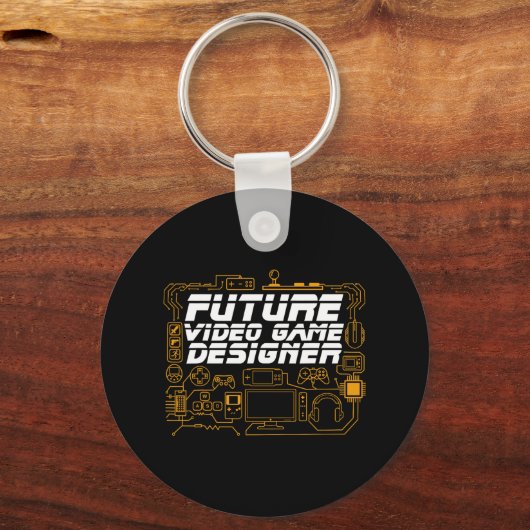 Coding Gamer von Future Video Game Designer Schlüsselanhänger (Vorderseite)