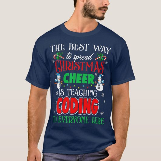 Coding Geschenk Weihnachts-Cheer Computer-Programm T-Shirt (Vorderseite)