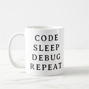 Coding-Gift-Tasse - Codeausgabe-Debuggen Wiederhol Kaffeetasse