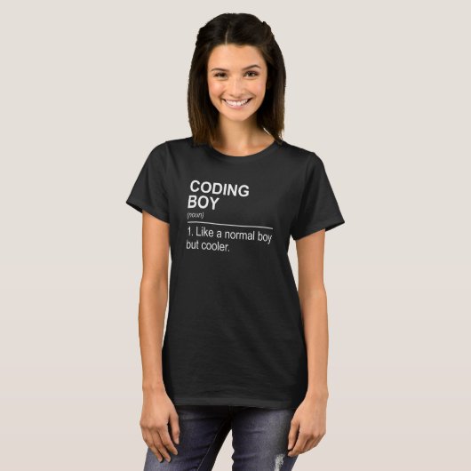 Coding Girl Definition Noun Software Developer Pro T-Shirt (Vorne ganz)