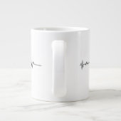 'Coding Heartbeat' Programmierer Jumbo Tasse (Rückseite)