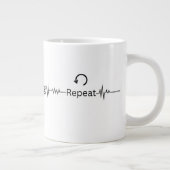 'Coding Heartbeat' Programmierer Jumbo Tasse (Rechts)