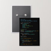 Coding Humor - Developer Logic and Tech Life Button (Vorderseite/Rückseite)