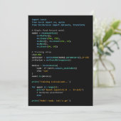 Coding Humor - Developer Logic and Tech Life Einladung (Stehend Vorderseite)