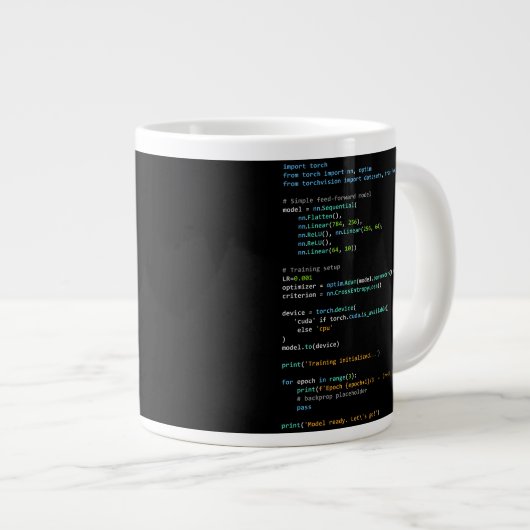 Coding Humor - Developer Logic and Tech Life Jumbo-Tasse (Vorderseite Rechts)