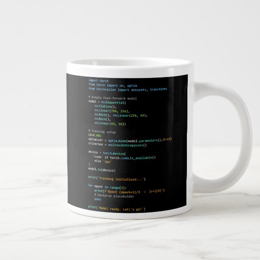 Coding Humor - Developer Logic and Tech Life Jumbo-Tasse (Rechts)