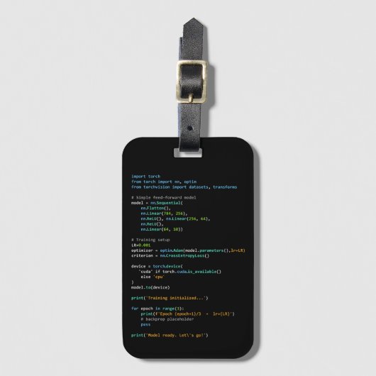 Coding Humor - Entwicklerlogik und Tech-Leben Gepäckanhänger (Vorderseite Vertikal)