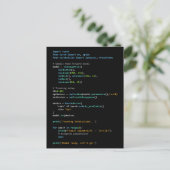 Coding Humor - Entwicklerlogik und Tech-Leben Postkarte (Stehend Vorderseite)