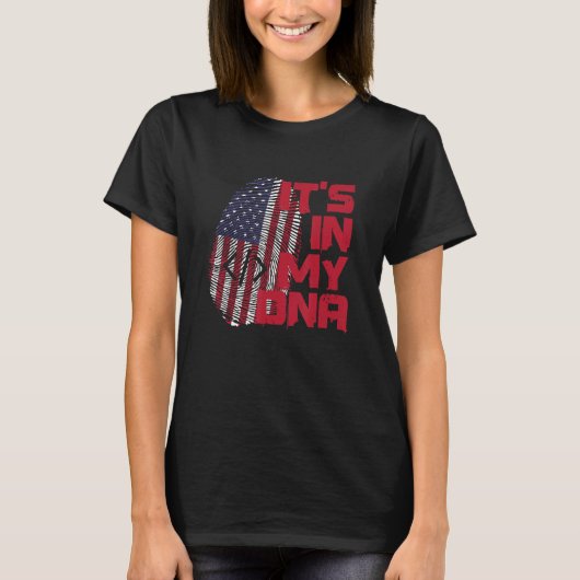 Coding In Dna Fingerprint American Patriot 4th of  T-Shirt (Vorderseite)