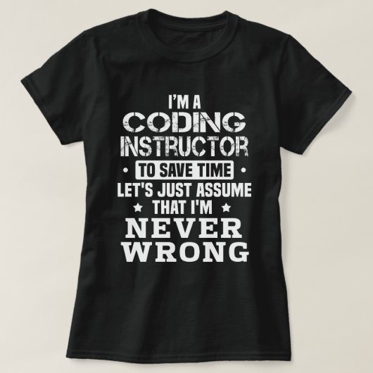 Coding Instructor T-Shirt (Design vorne)